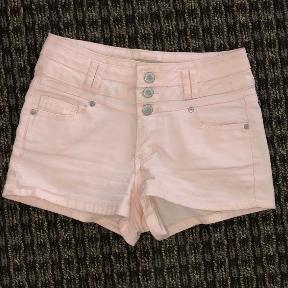 High waisted jean shorts